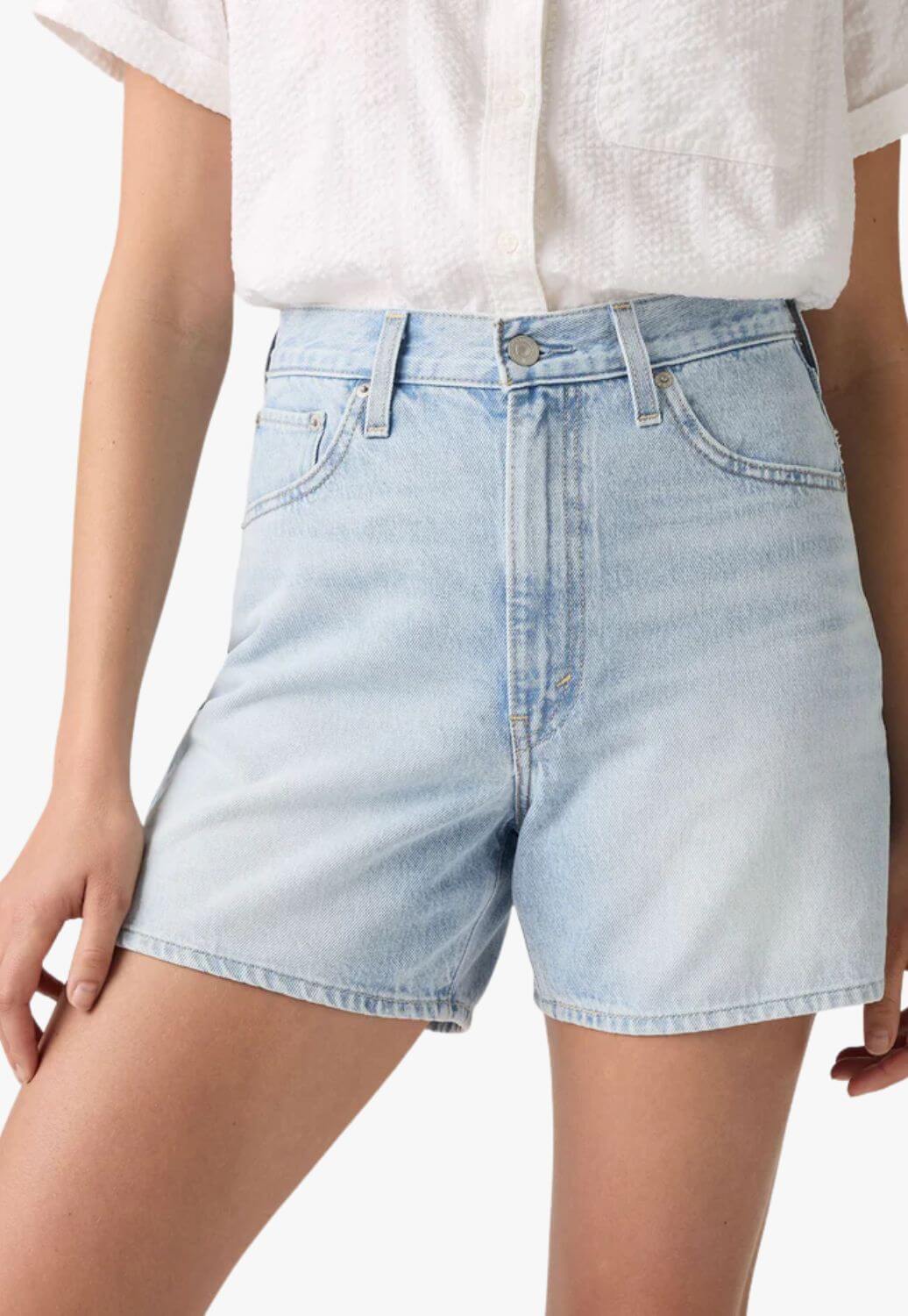 Levi Womens Cinch Mid Thigh Short