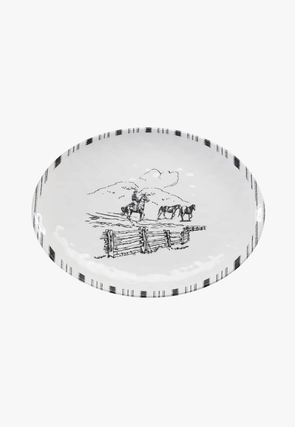 Ranch Life 14 Pc Melamine Dinnerware Set