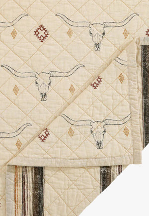 Maverick Longhorns Reversible Quilt Set - Single