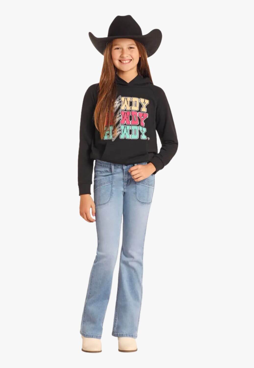 Rock and Roll Girls Detail Pocket Bootcut Jean