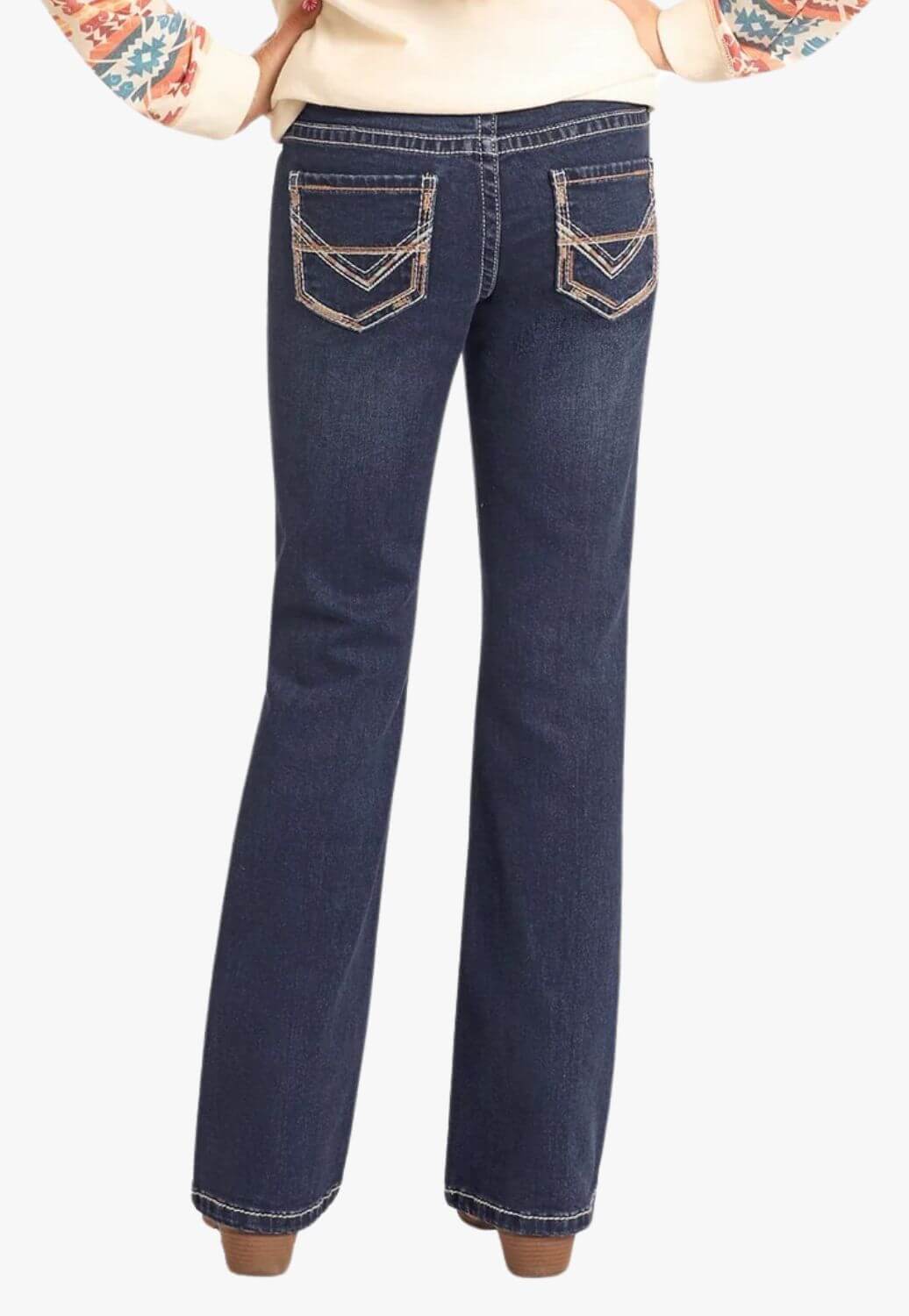 Rock and Roll Girls Petal Stitch Mid Rise Jean