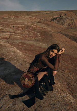 Myra Winds of the Rose Round Bag