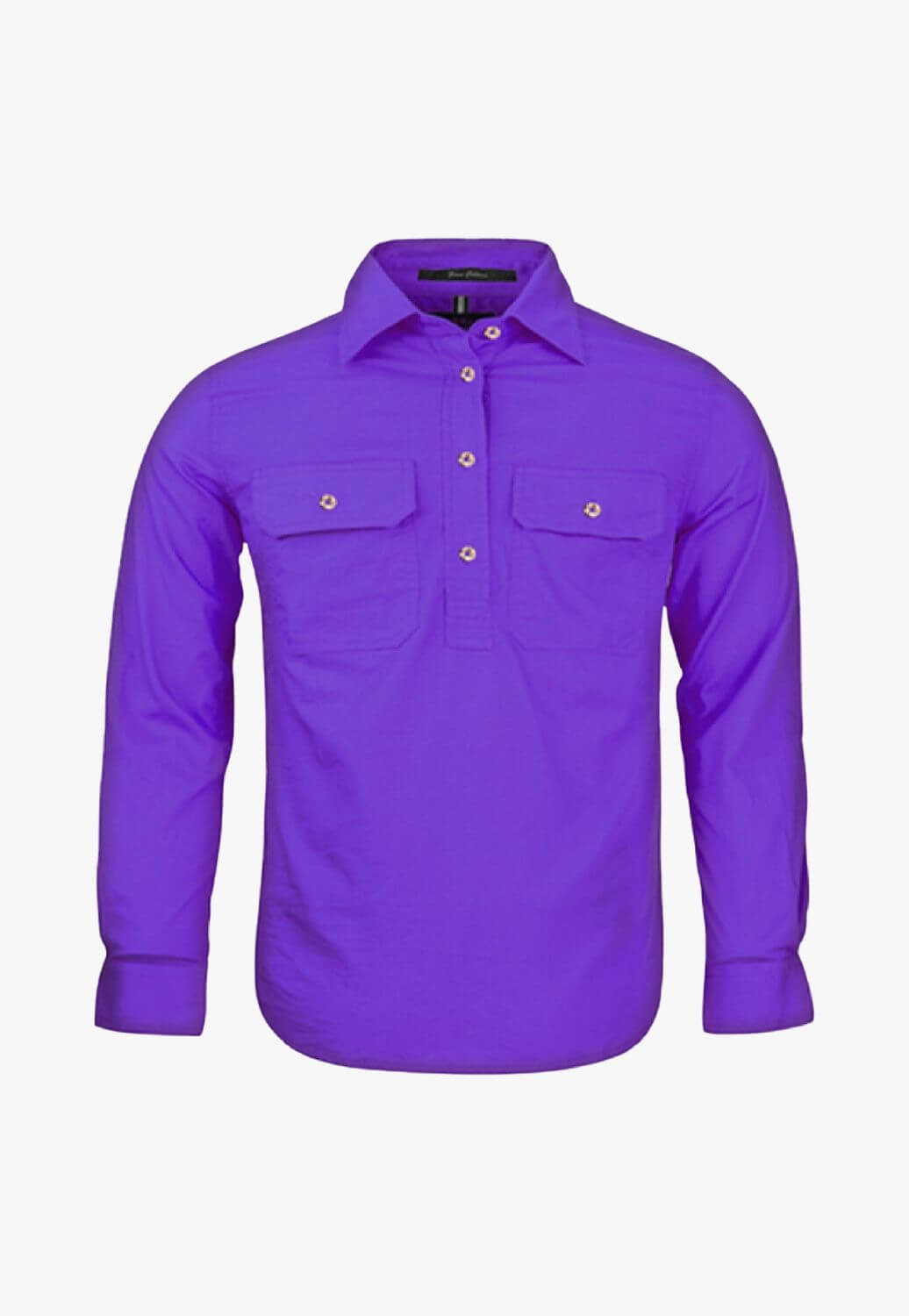Pilbara Kids Closed Front Long Sleeve Work Shirt RM400CF