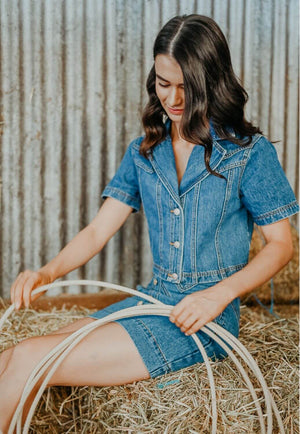 Gringa Denim Calamity Denim Mini Skirt