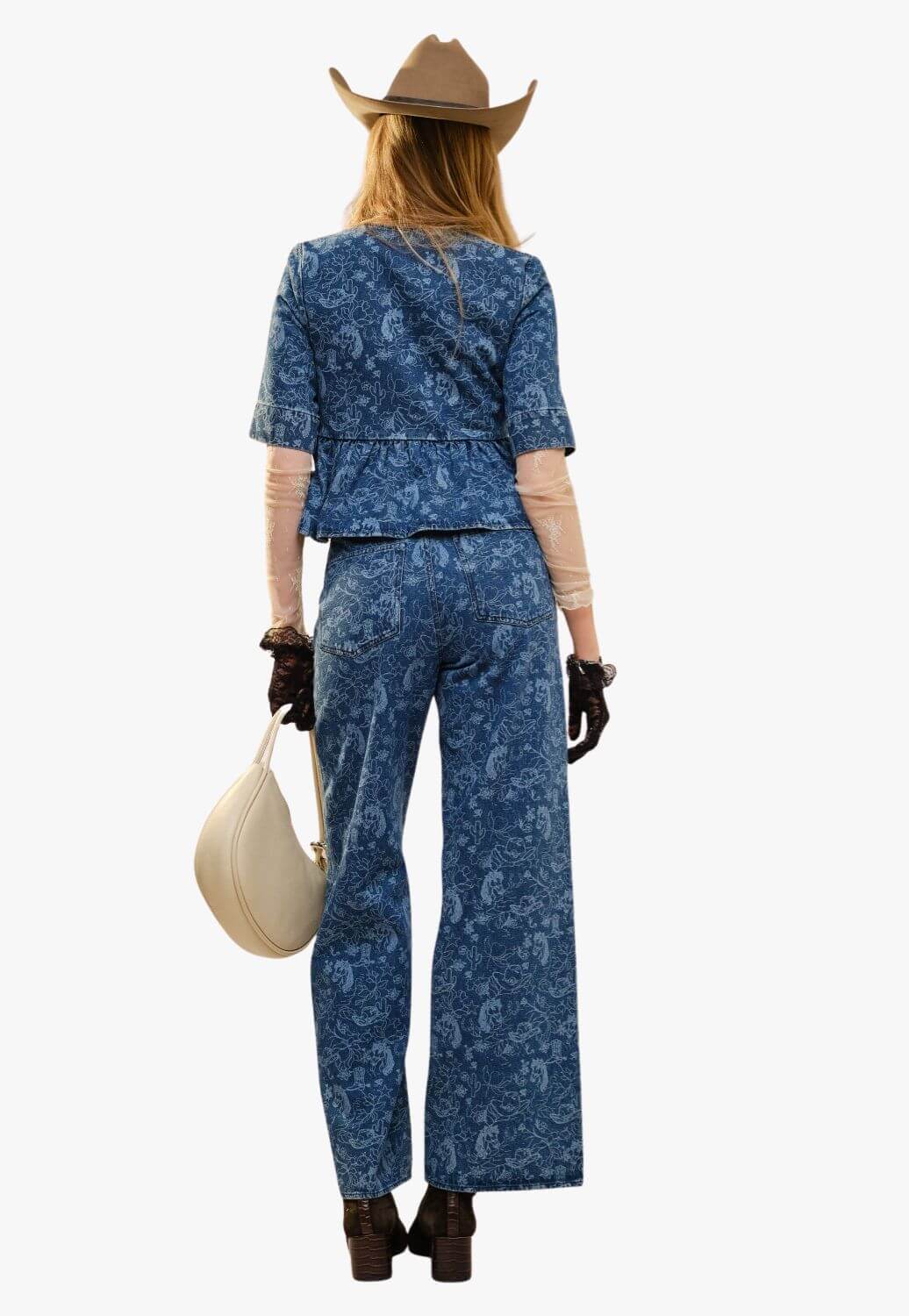 Womens Western Horse Print Top