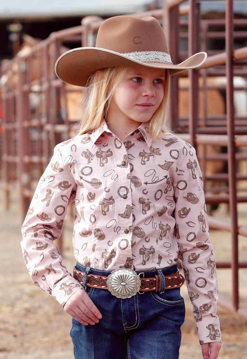 Cruel Girl Girls Western Long Sleeve Shirt