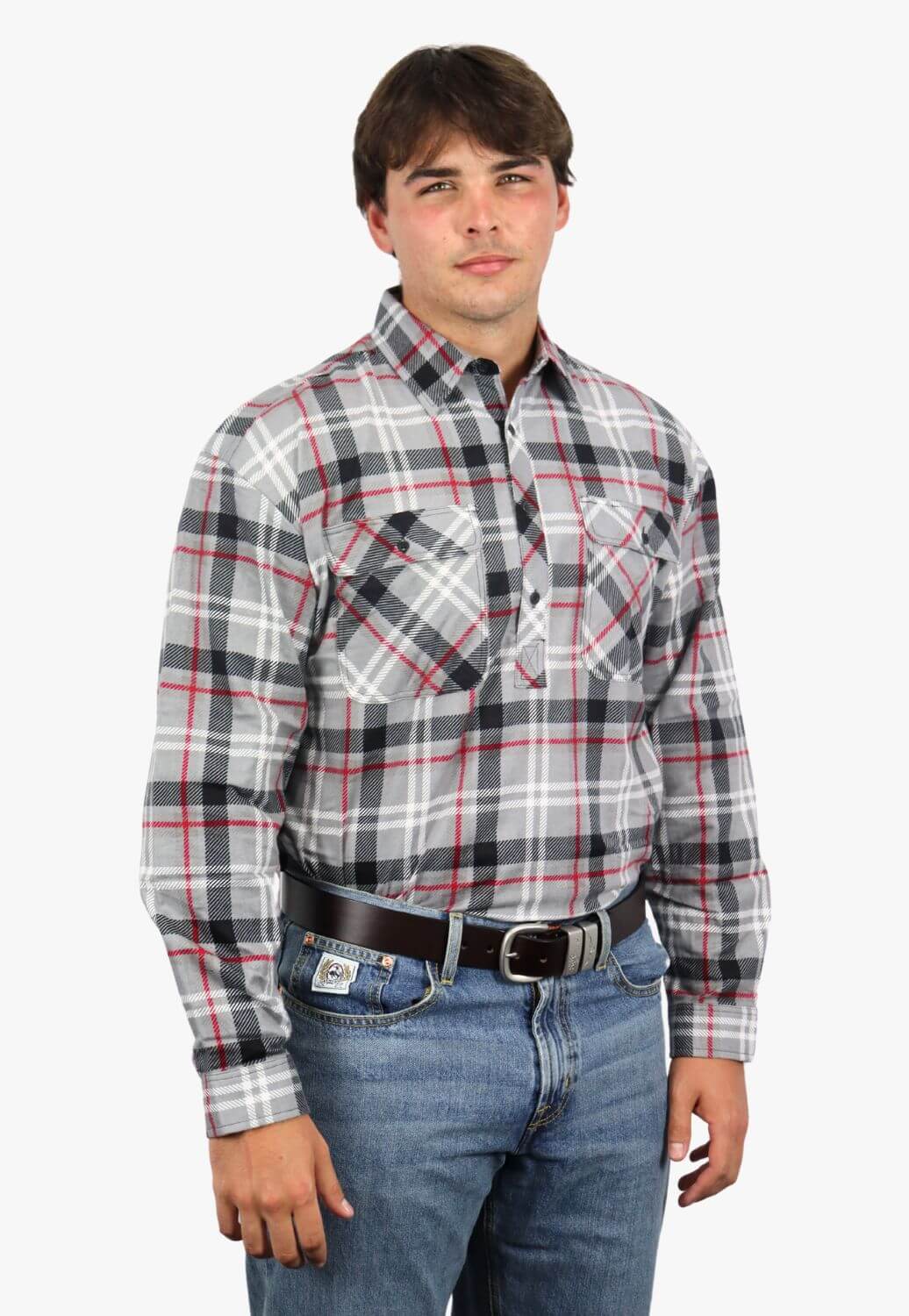 Pilbara Mens Closed Front Flannelette Shirt