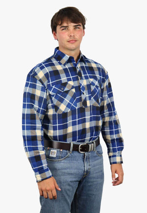Pilbara Mens Closed Front Flannelette Shirt