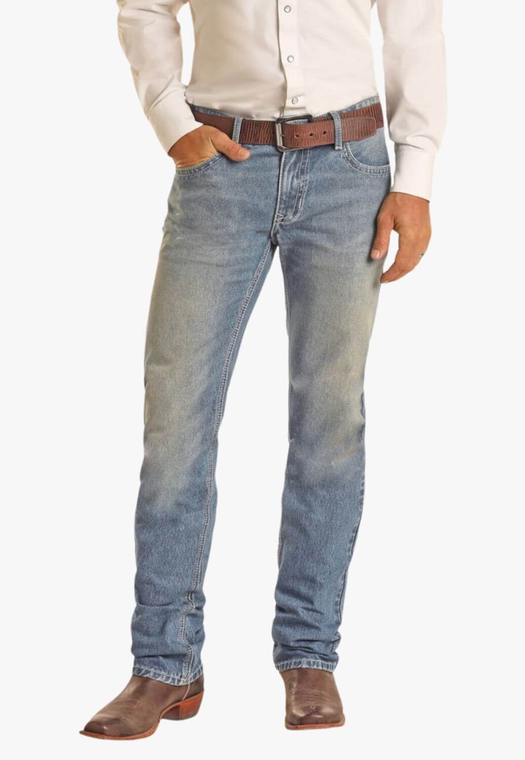 Rock & Roll Mens Vintage 46 Revolver Slim Fit Straight Jean