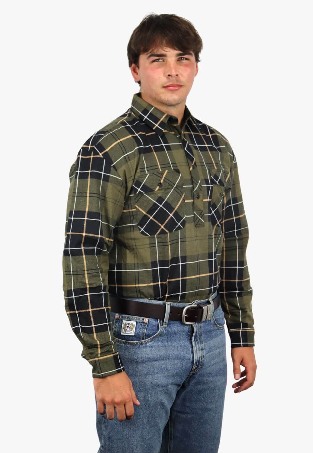 Pilbara Mens Closed Front Flannelette Shirt