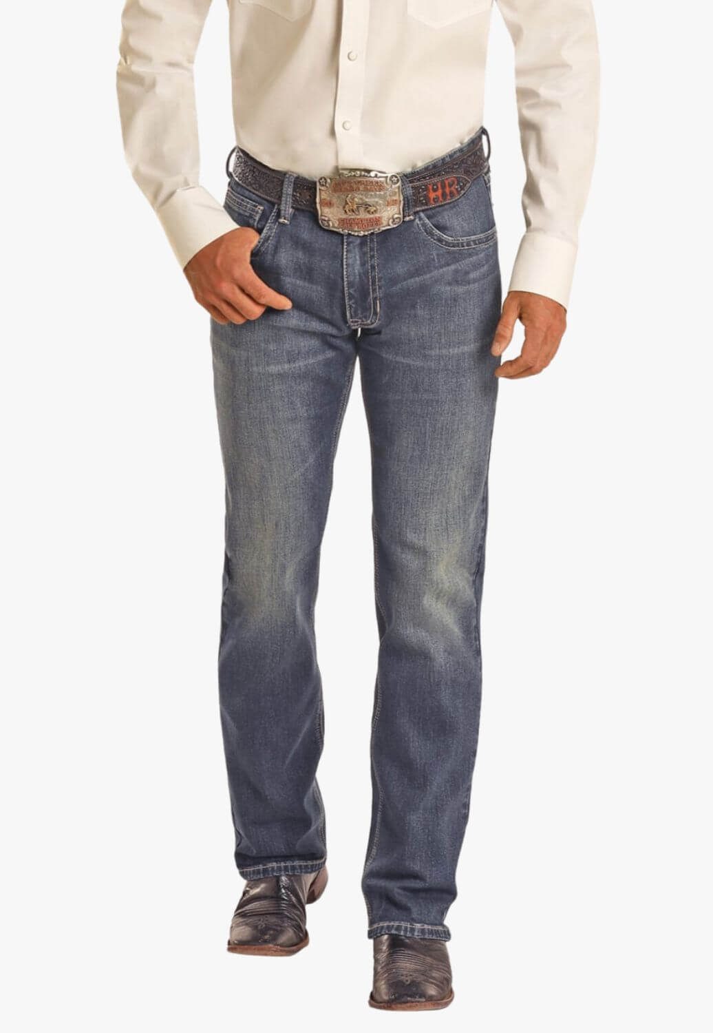 Rock & Roll Mens Vintage 46 Revolver Slim Fit Straight Jean