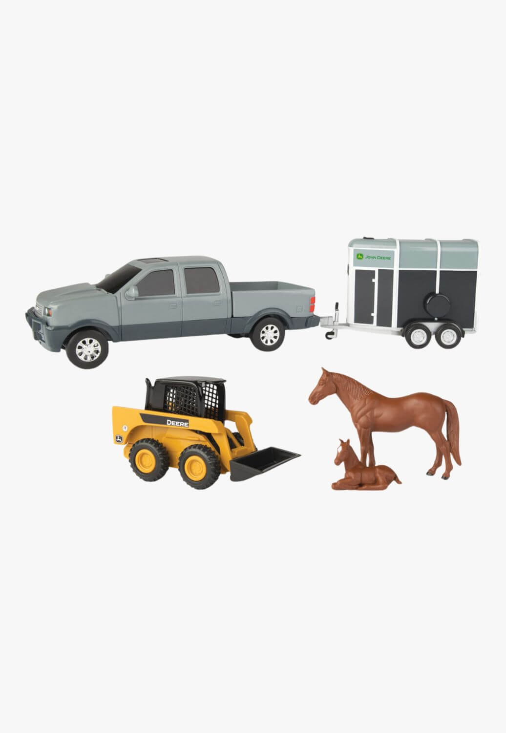 John Deere Pickup & Livestock Trailer Set