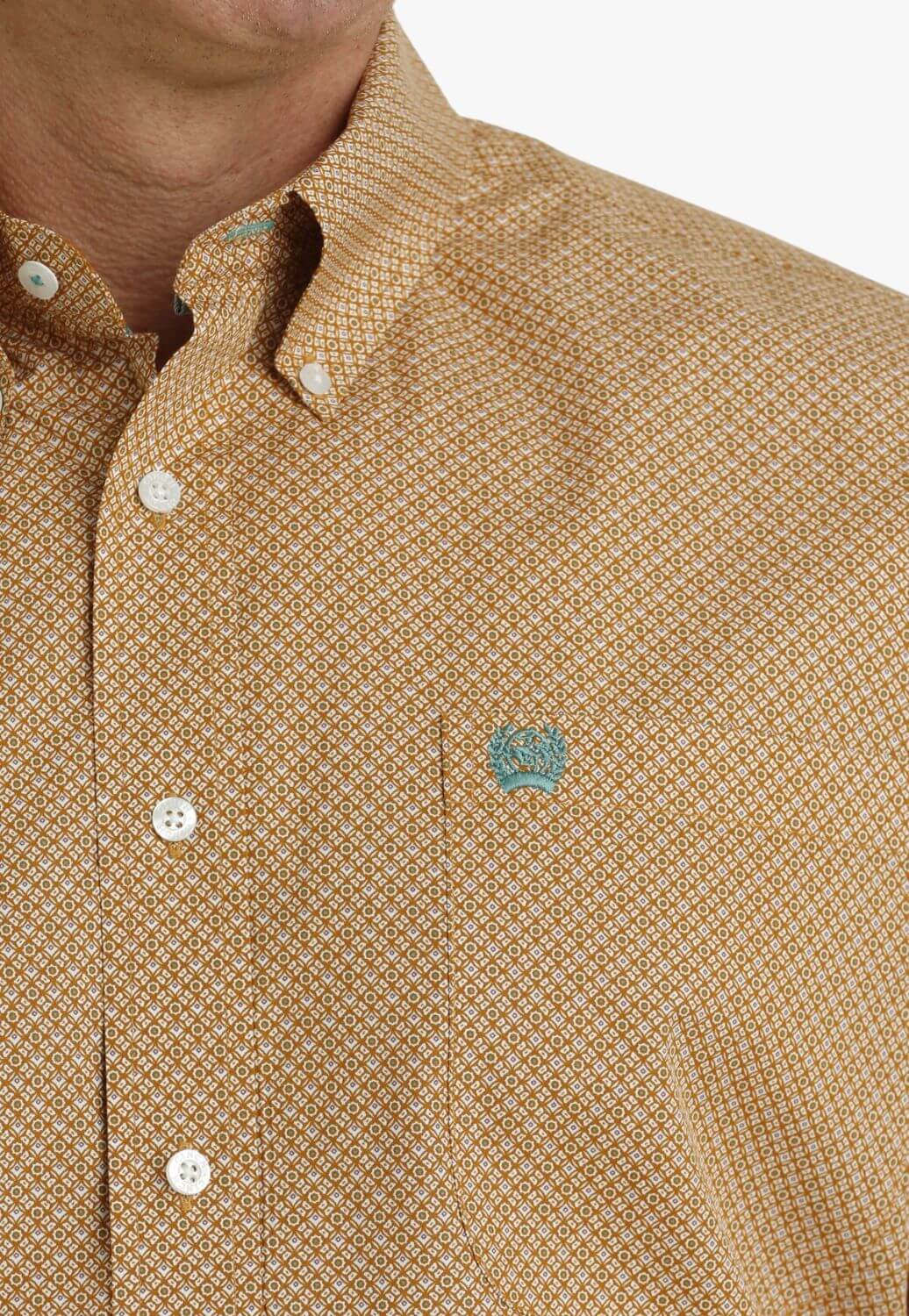 Cinch Mens Geometric Print Long Sleeve Shirt