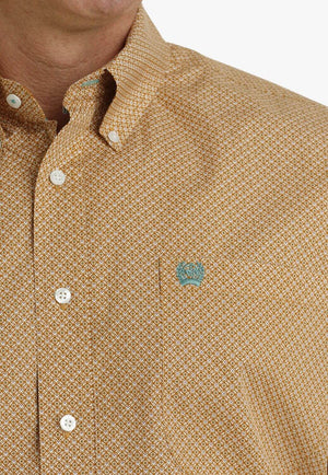 Cinch Mens Geometric Print Long Sleeve Shirt