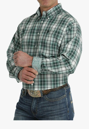 Cinch Mens Plaid Long Sleeve Shirt