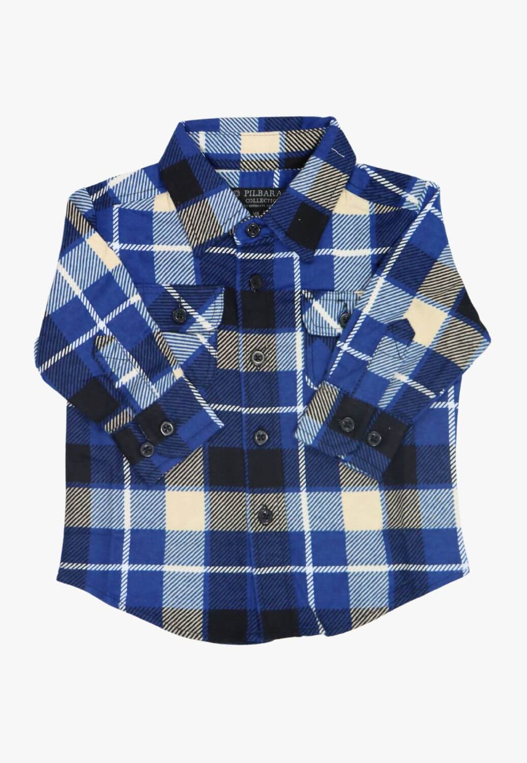 Pilbara Kids Open Front Flannelette Shirt