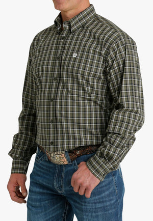 Cinch Mens Plaid Long Sleeve Shirt