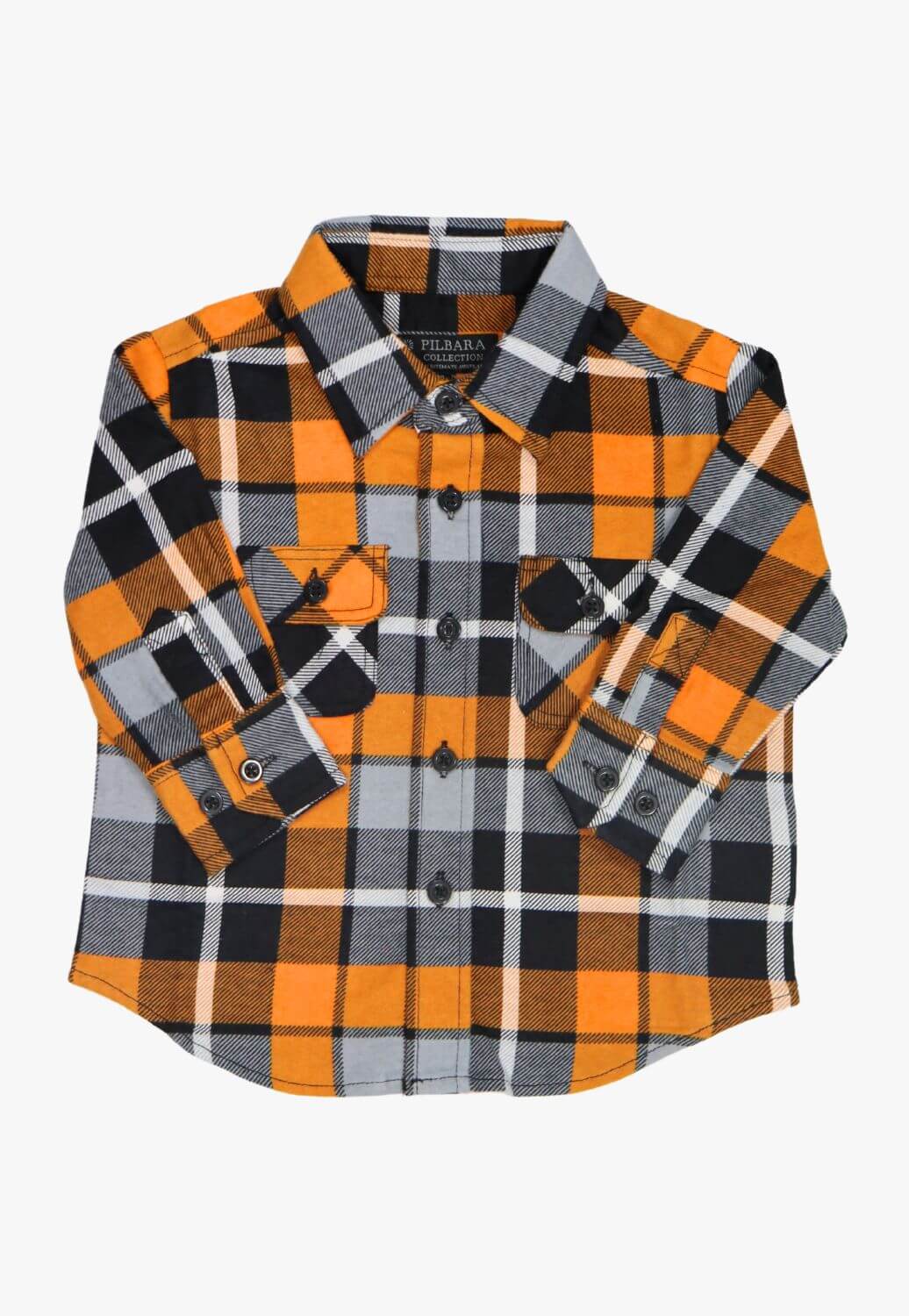 Pilbara Kids Open Front Flannelette Shirt