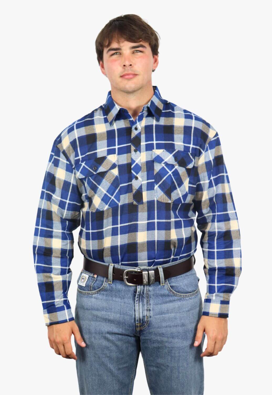 Pilbara Mens Closed Front Flannelette Shirt