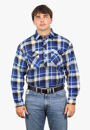 Pilbara Mens Closed Front Flannelette Shirt