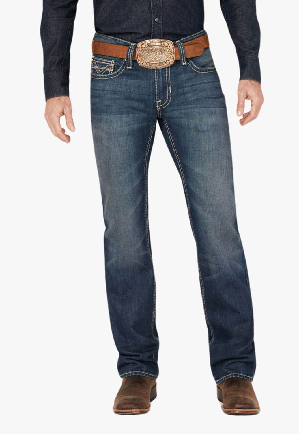 Rock & Roll Mens Pistol Regular Fit Stackable Bootcut Jean