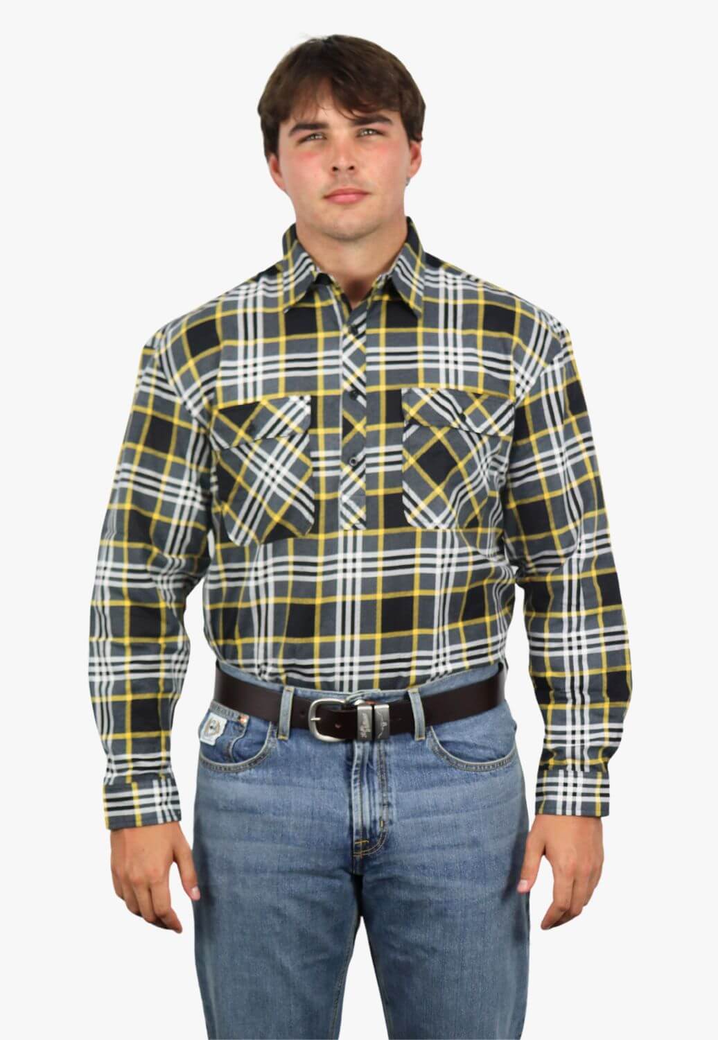 Pilbara Mens Closed Front Flannelette Shirt