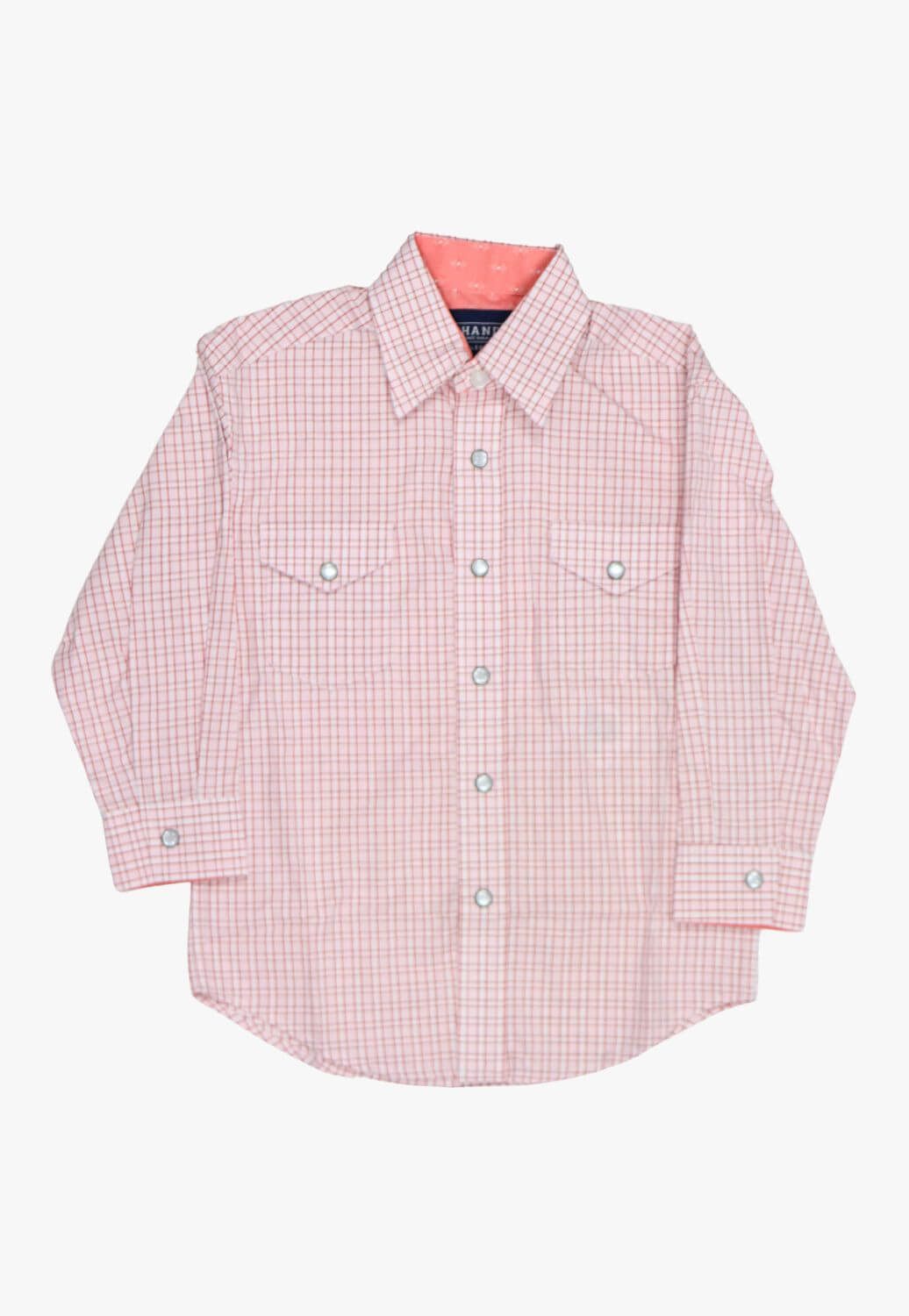 Panhandle Boys Check Button Down Long Sleeve Shirt