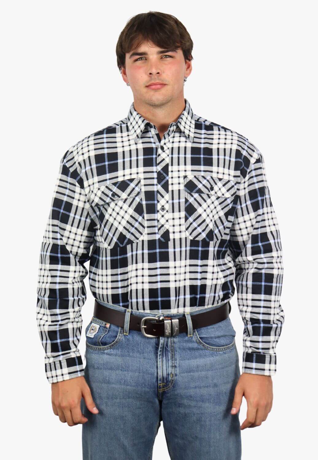 Pilbara Mens Closed Front Flannelette Shirt