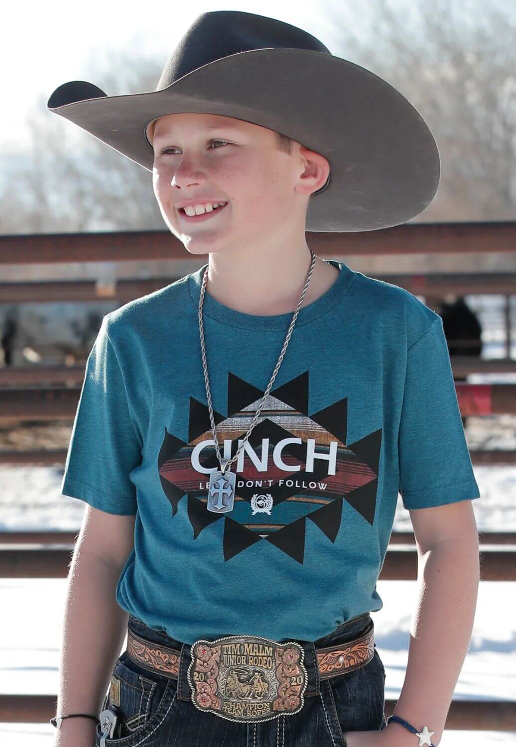 Cinch Boys Aztec Logo T-Shirt