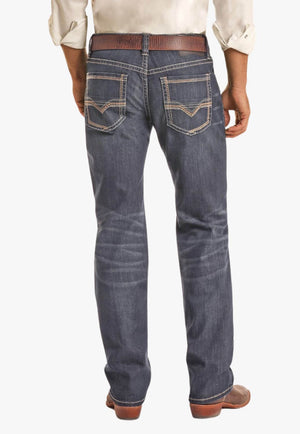 Rock & Roll Mens Pistol Regular Fit Stackable Bootcut Jean