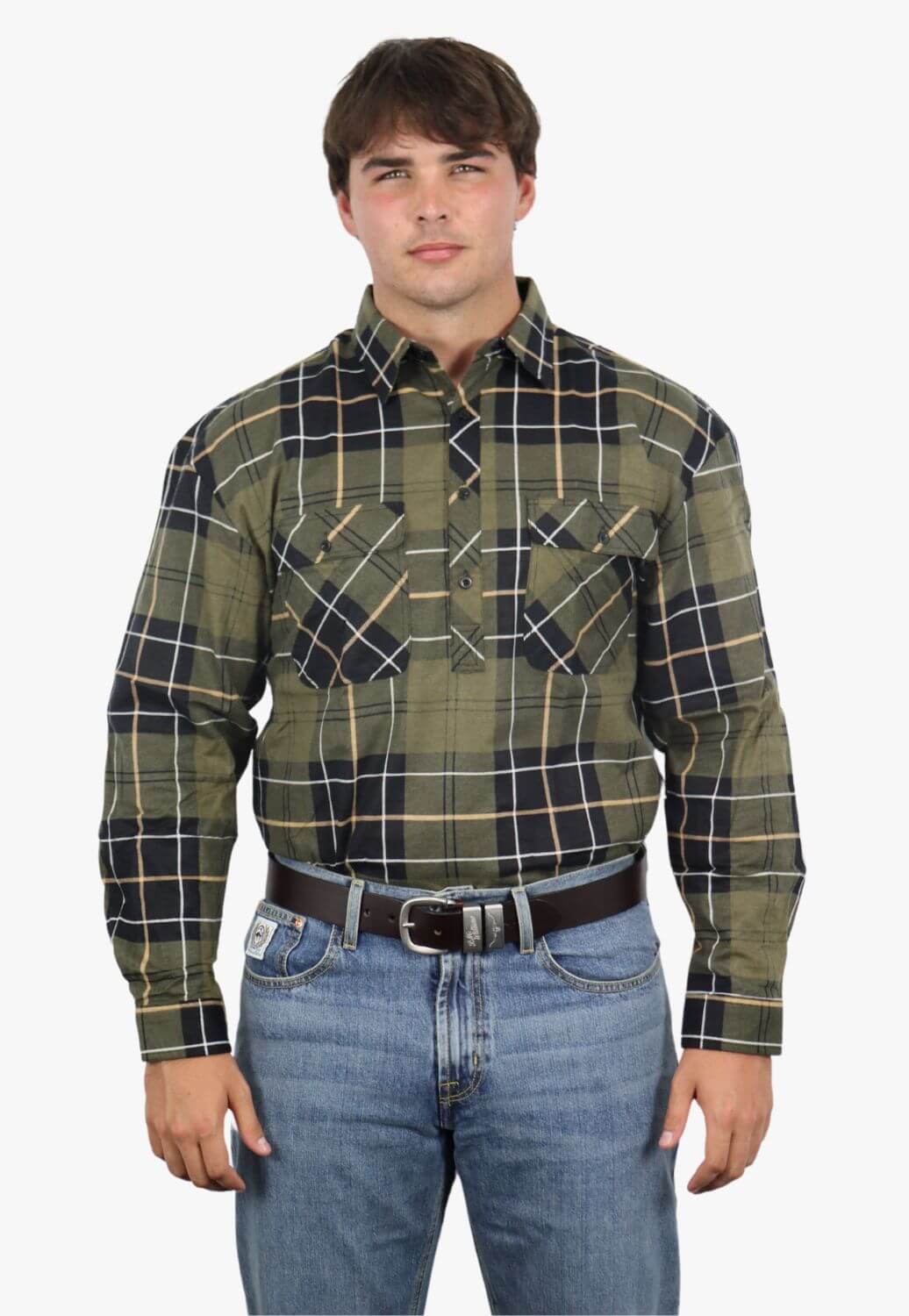 Pilbara Mens Closed Front Flannelette Shirt