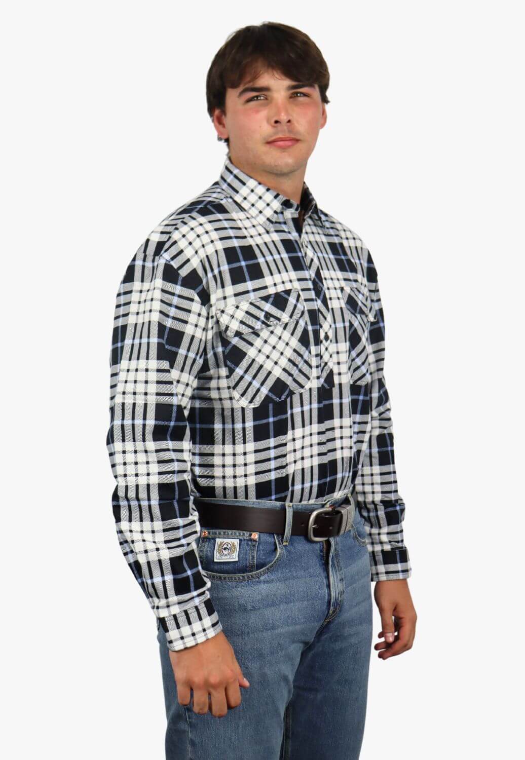 Pilbara Mens Closed Front Flannelette Shirt