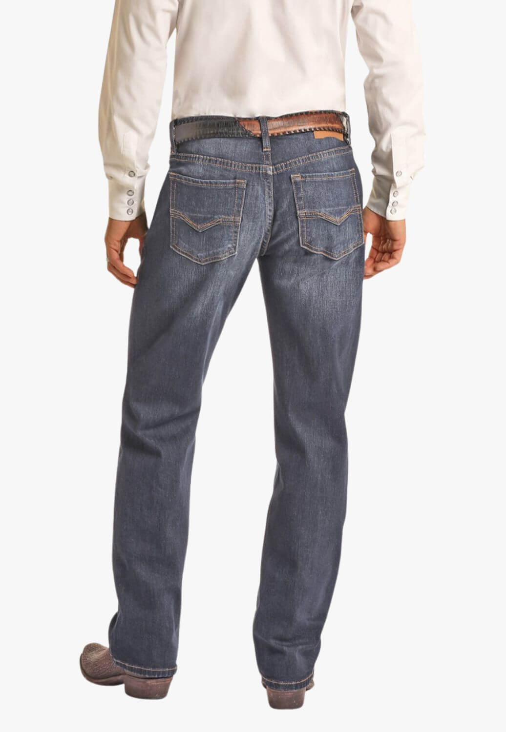 Rock and Roll Mens Vintage 48 Double Barrel Relaxed Fit Stackable Bootcut Jean