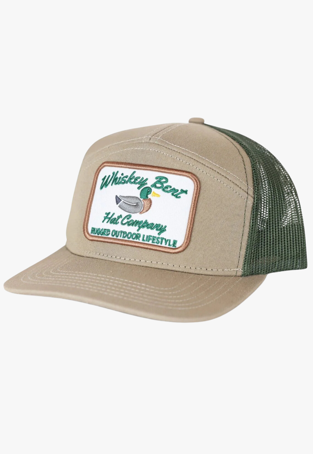 Whiskey Bent Hat Co Green Head 7-Panel Cap