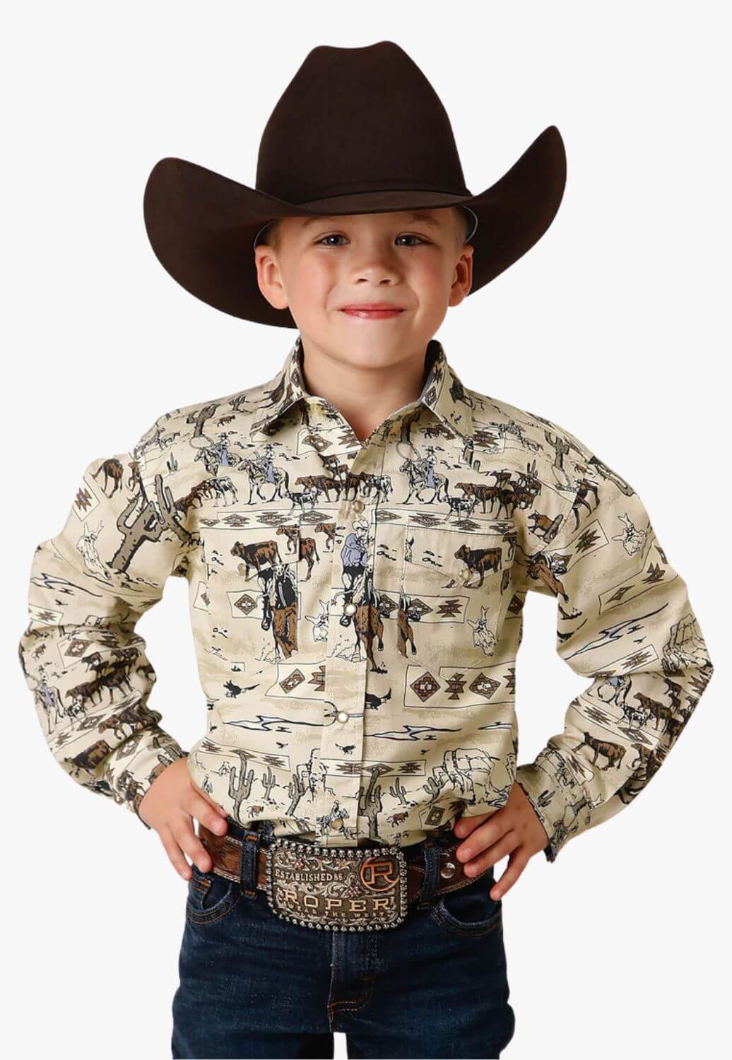 Roper Boys Vintage Collection Long Sleeve Shirt