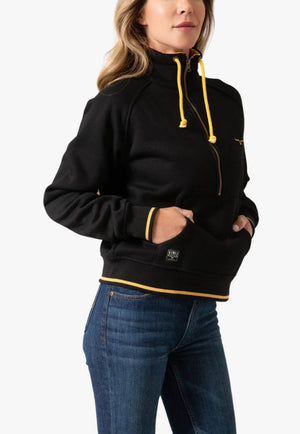 Kimes Ranch Womens Malta Cropped Quarter Zip Sweatshirt