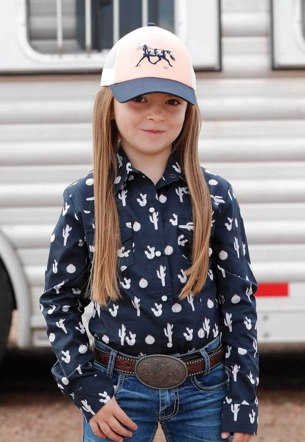 Cruel Girl Girls Catcus Print Long Sleeve Shirt