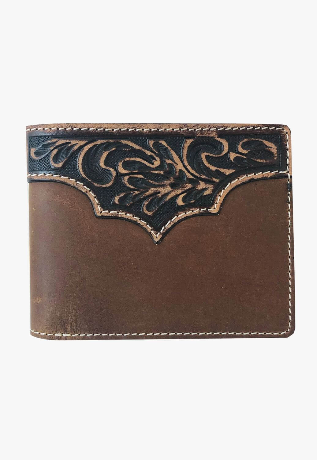 Roper Bi-Fold Tooled Yoke Wallet