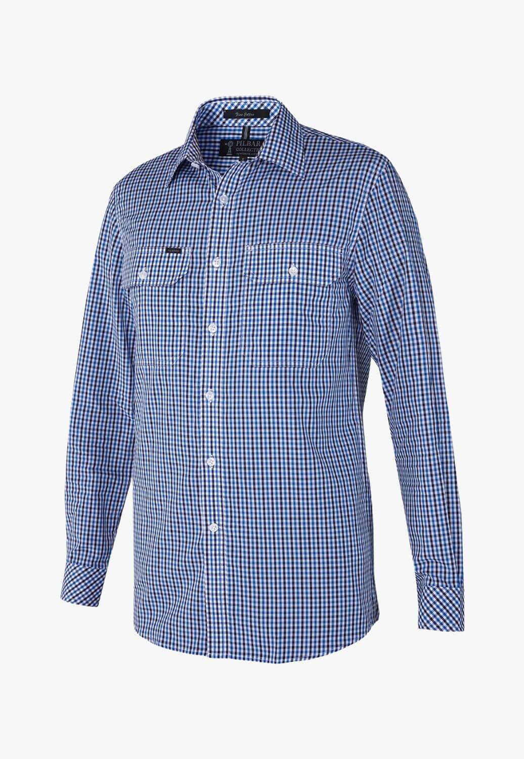 Pilbara Mens Premium Check Long Sleeve Shirt