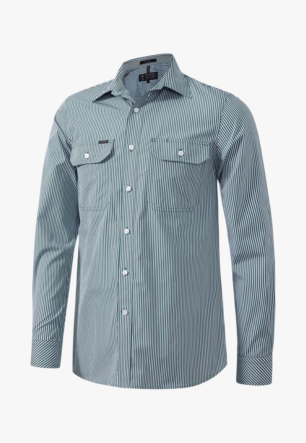 Pilbara Mens Stripe Long Sleeve Shirt