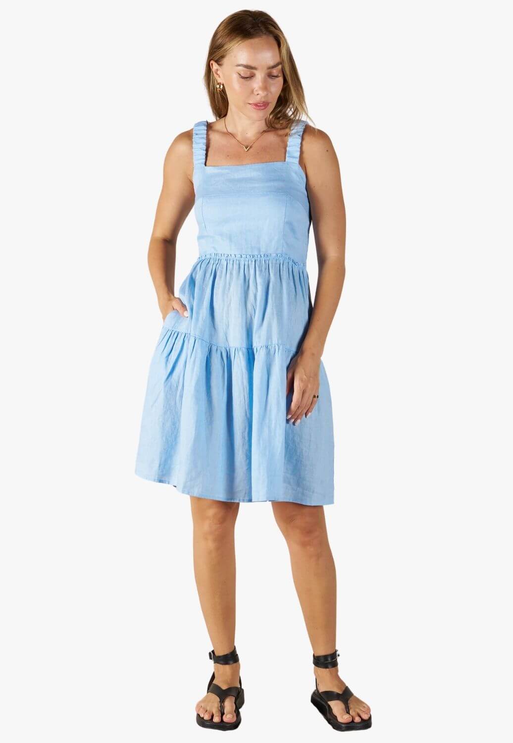 VL Arlo Short Linen Dress