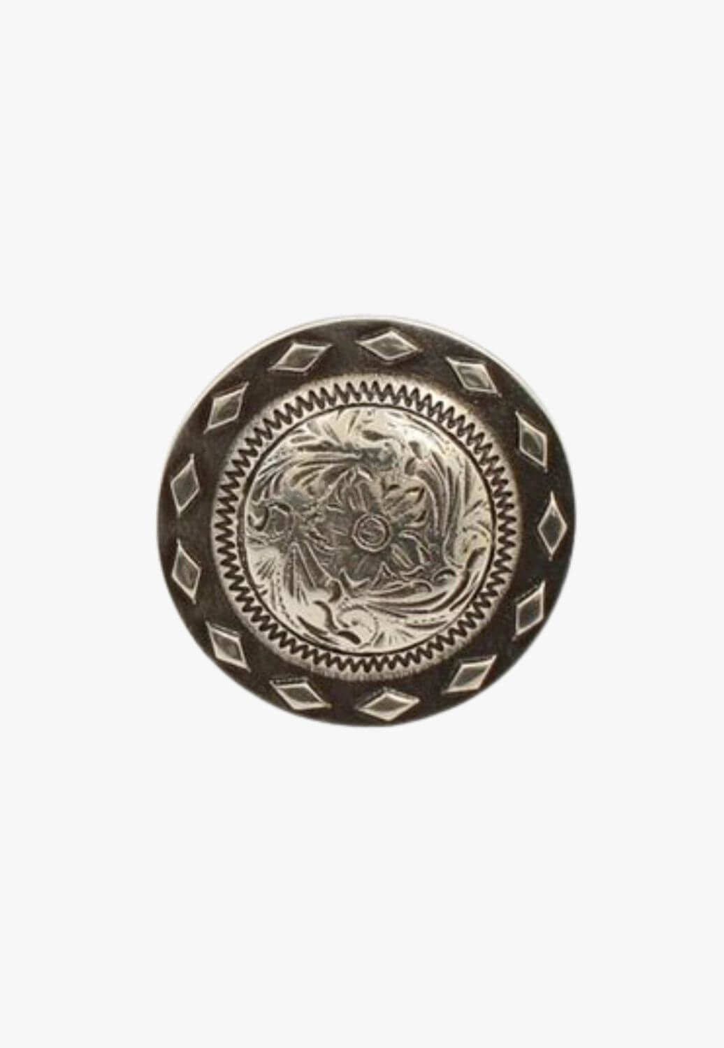 M and F Western Round Floral Scarf Slide