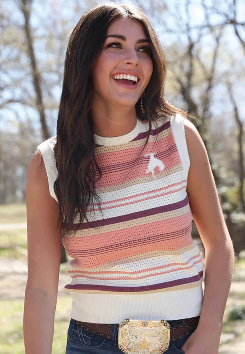 Cruel Girl Womens Western Sweater Tank