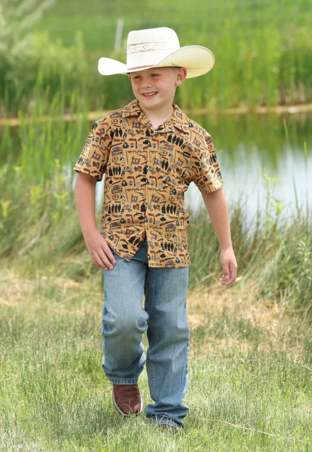 Cinch Boys Print Short Sleeve Shirt