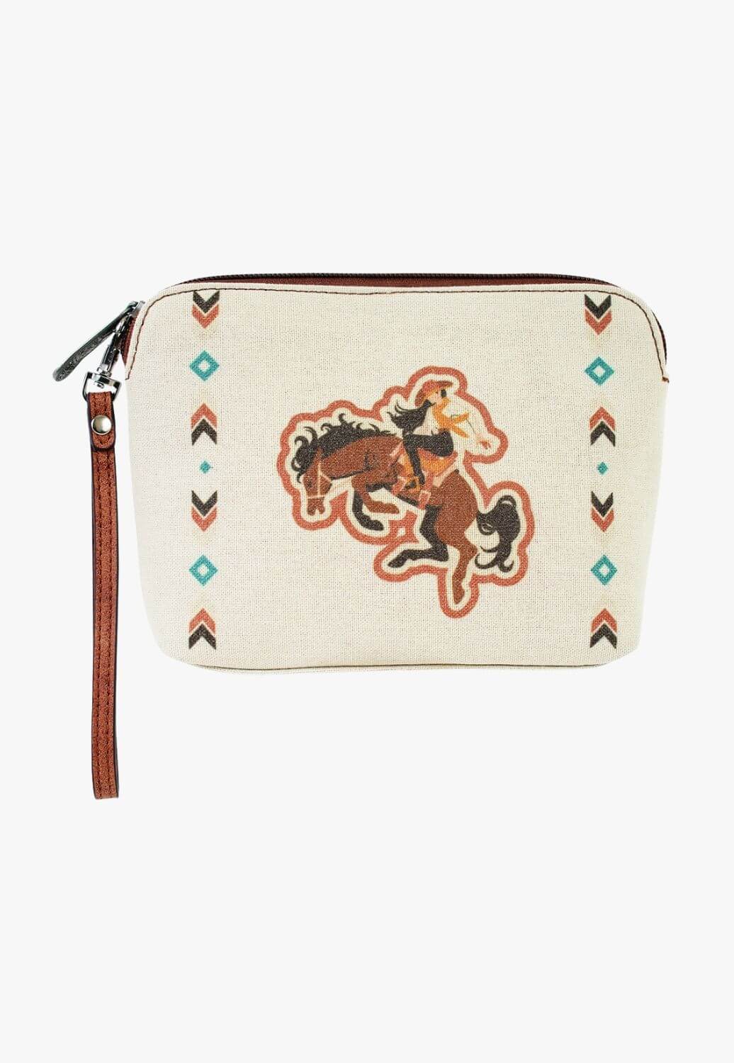 Justin Womens Bronco Canvas Cosmetic Pouch