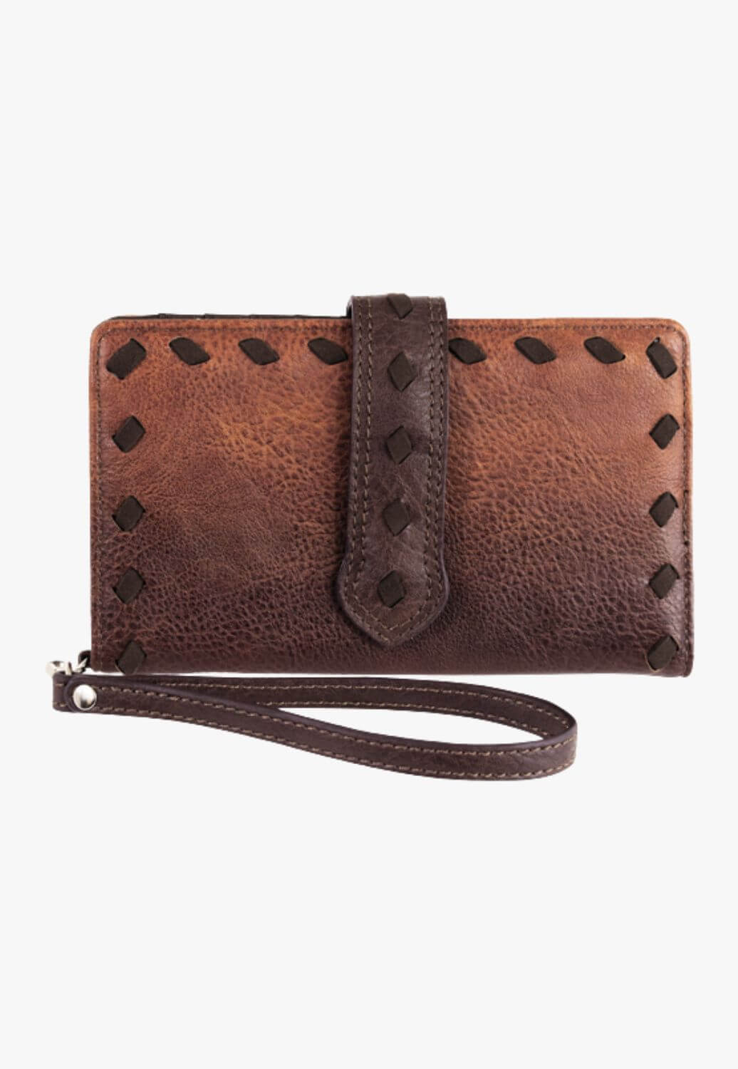 Justin Womens Whip Stitch Slim Wallet