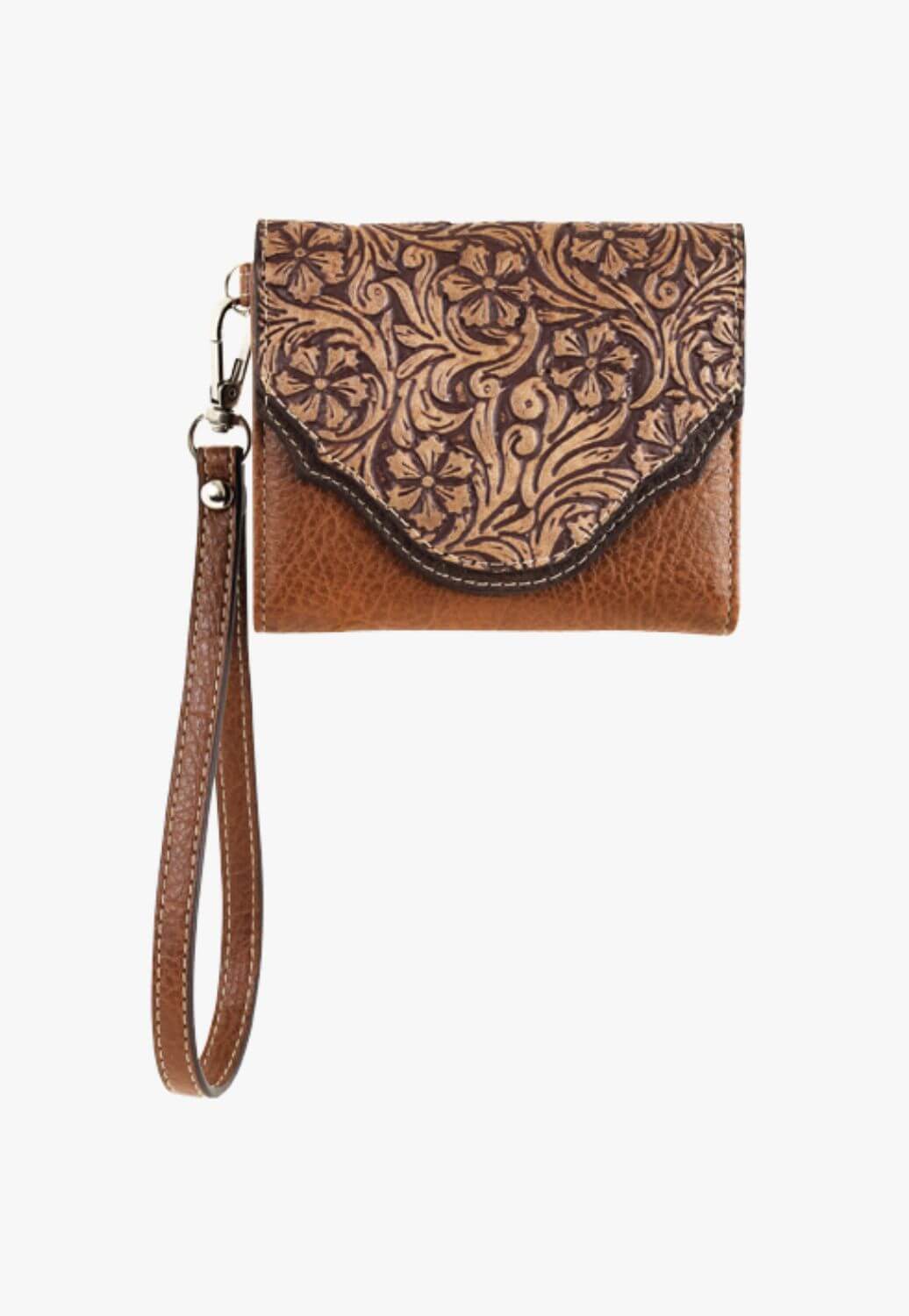 Justin Womens Floral Emboss Mini Wallet