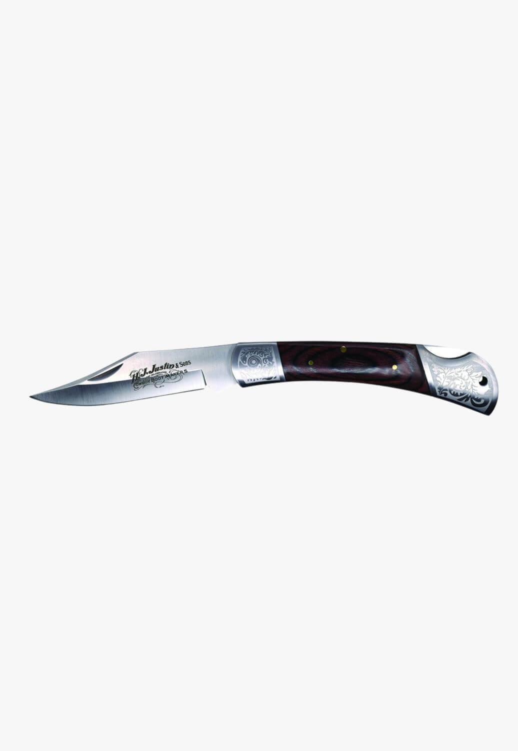 Justin Folding Knife With Wood Handle