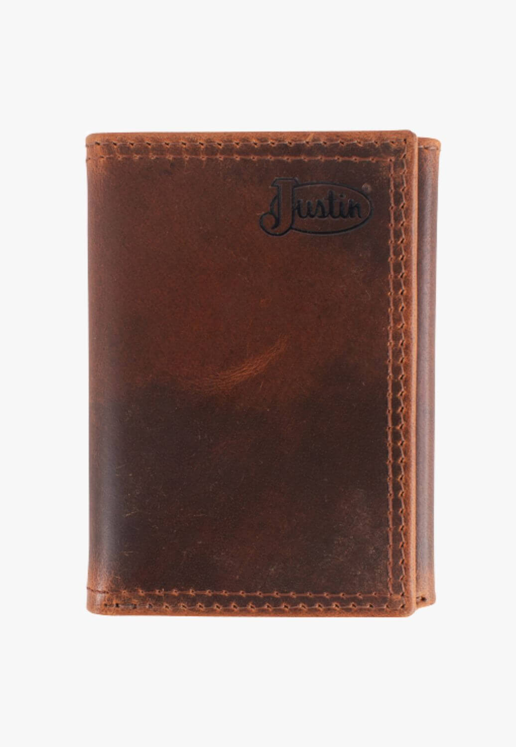 Justin Mens Leather Trifold Wallet
