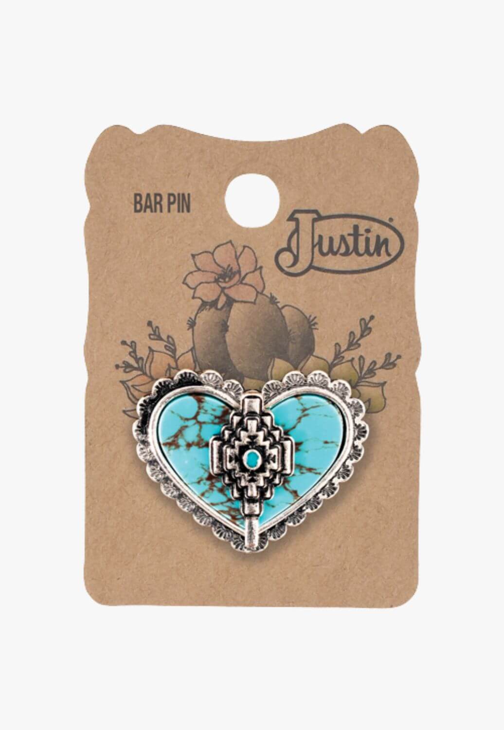 Justin Womens Heart Pin